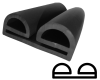 Profil odbojowy czarny 46 x 19 mm.png