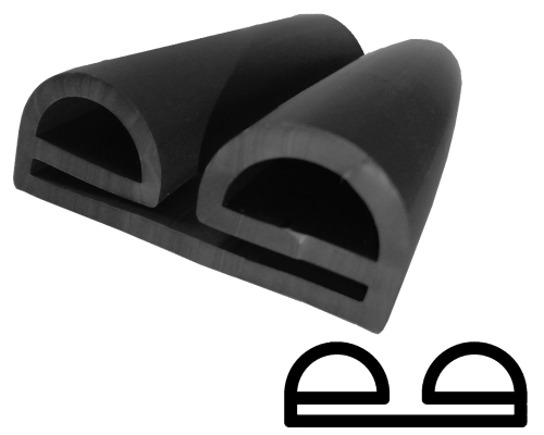 Profil odbojowy czarny 46 x 19 mm.png