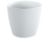 Doniczka okrągła teksturowana biała 1L Wheaty.png