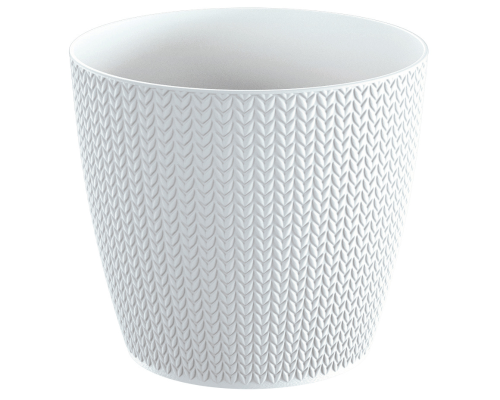 Doniczka okrągła teksturowana biała 9L Wheaty.png