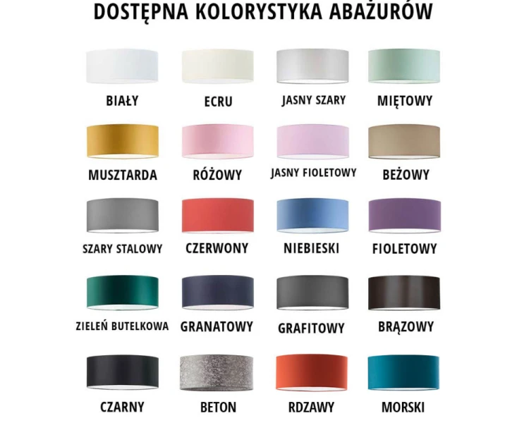 Lampa plafon sufitowy 50cm WENECJA kolorystyka