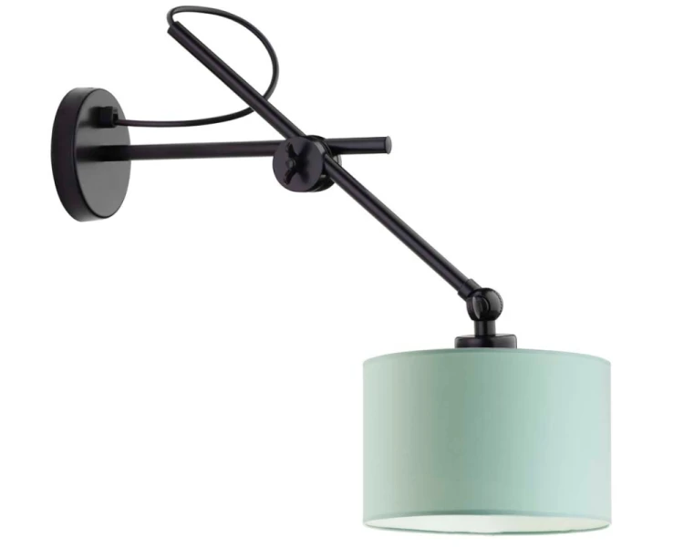 Designerski kinkiet ruchomy na wysięgniku HAMILTON miętowy.png