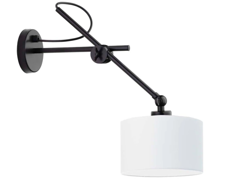 Designerski kinkiet ruchomy na wysięgniku HAMILTON biały.png