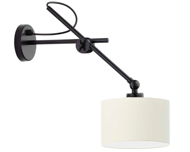 Designerski kinkiet ruchomy na wysięgniku HAMILTON ecru.png