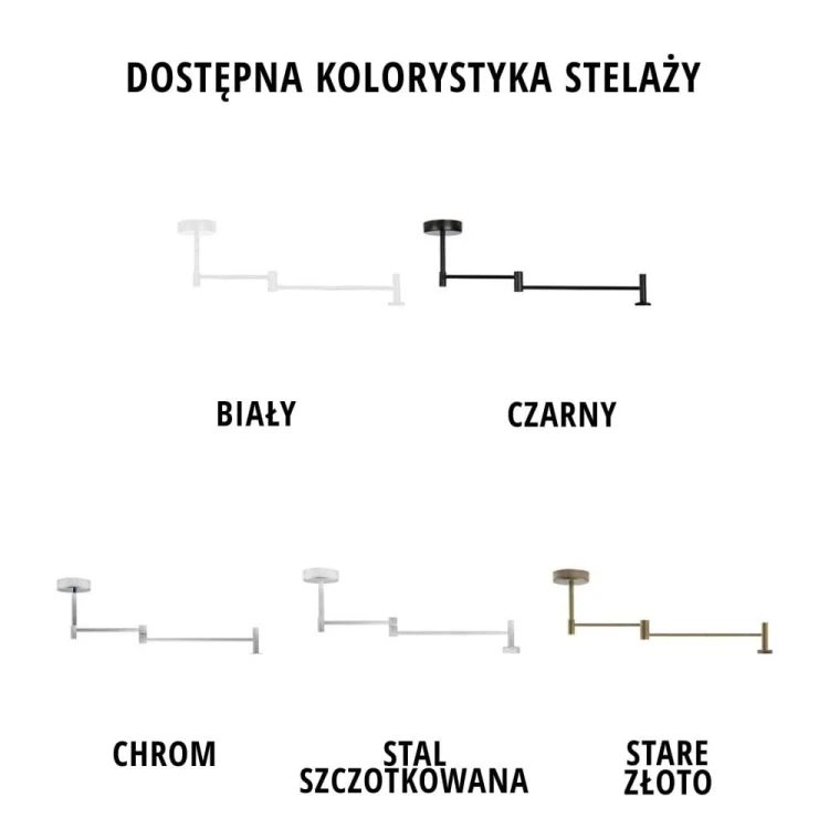 Regulowany plafon sufitowy 40cm RANGUN stelaże
