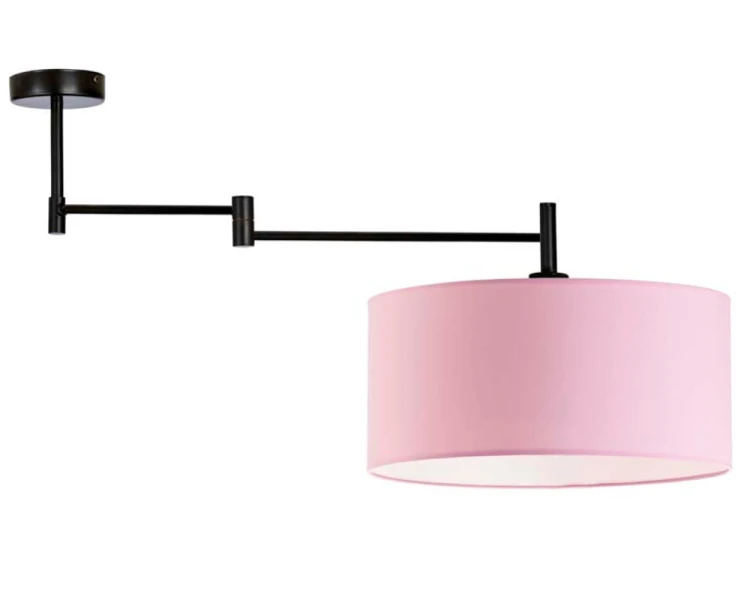 Lampa sufitowa z  regulowanym ramieniem 40cm RANGUN rózowy.png