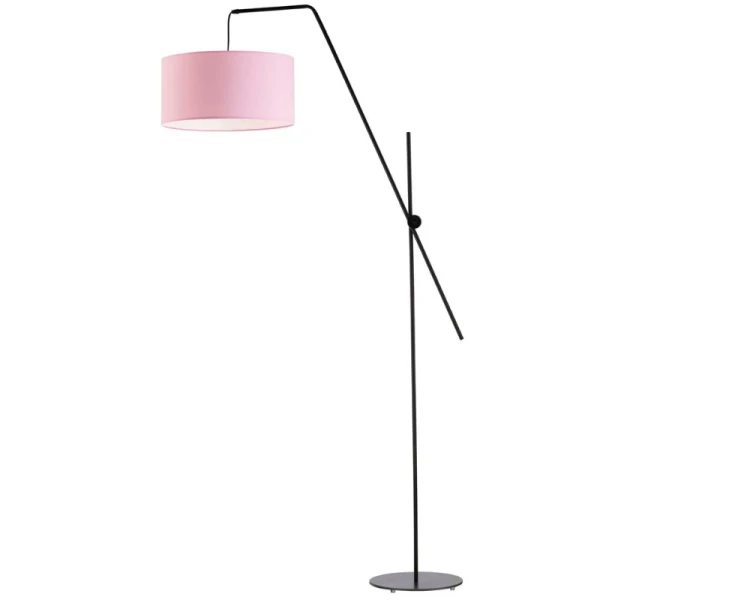 Lampa podłogowa stojąca regulowana BILBOA różowy.png