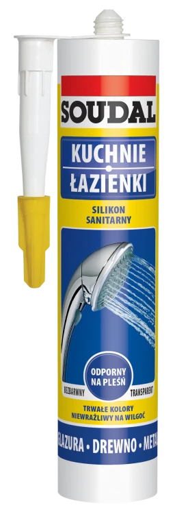 Silikon sanitarny czarny Soudal - po terminie