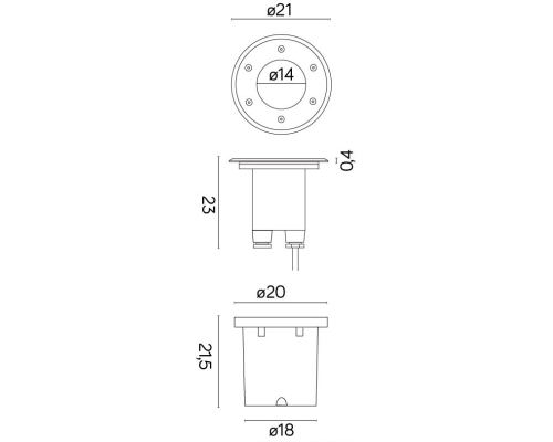 Lampa ogrodowa najazdowa okrągła PABLA 4031 rysunek techniczny.png