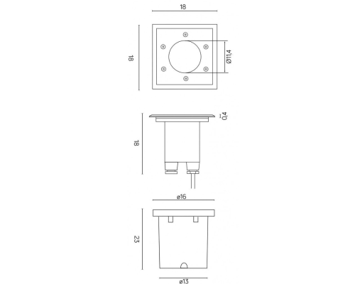 Lampa ogrodowa najazdowa kwadratowa PABLA M4030 rysunek techniczny  .png