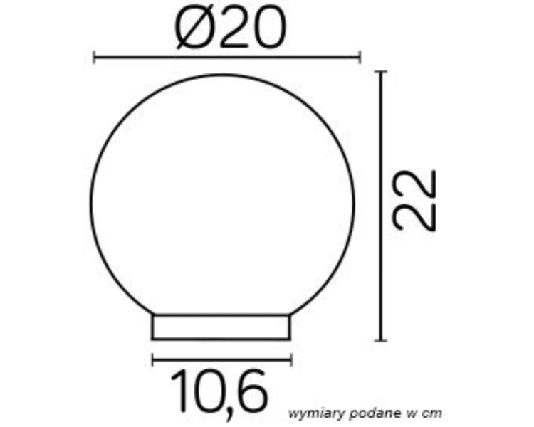 Kula lampa elektryczna do ogrodu 20cm G200Z - 4