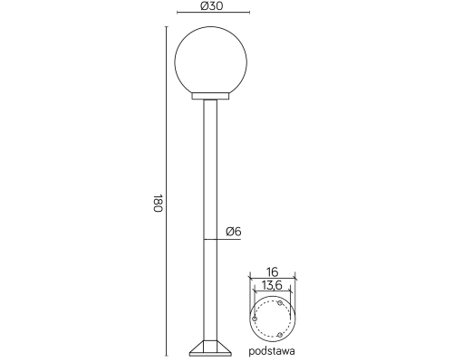 Latarnia kula do ogrodu wysoka 180 cm K 50021K 300 rysunek techniczny.png
