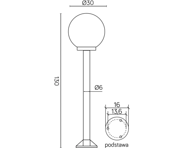 _Latarnia oświetleniowa do ogrodu kula 130 cm K 50022K 300 rysunek techniczny.png