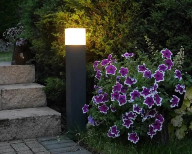 Lampa słupek do ogrodu wysoki 100cm srebrny CB-MAX 1000 AL - 3