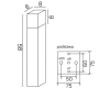Lampa stojąca oprawa ogrodowa 58cm czarna CB-580 BL rysunek techniczny.png