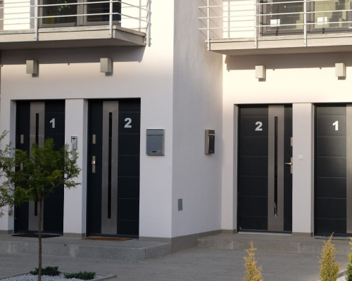 Zewnętrzny kinkiet ścienny elewacyjny 20cm srebrny ADELA 8002 AL - 2