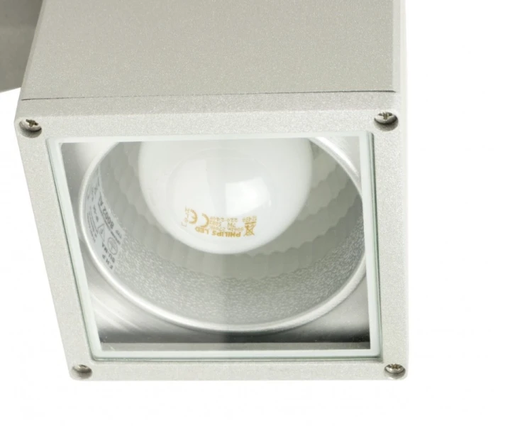 Zewnętrzny kinkiet ścienny elewacyjny 20cm srebrny ADELA 8002 AL - 4