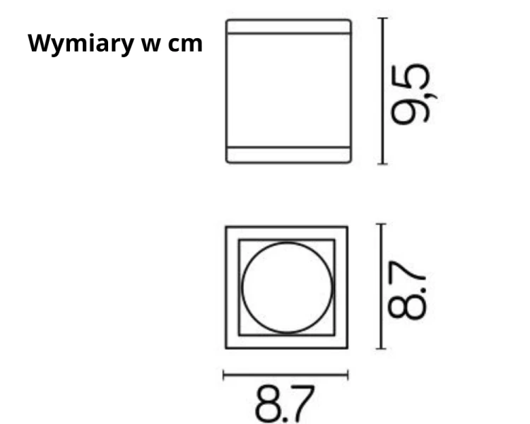 Lampa sufitowa na zewnątrz nowoczesna IP54 MIDI M1458 DG - 2