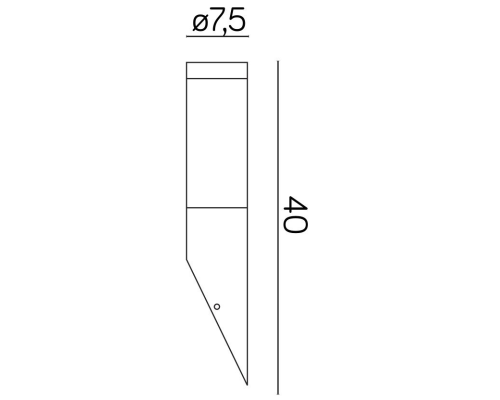 Nowoczesny kinkiet ogrodowy stalowy ST 021 rysunek techniczny.png
