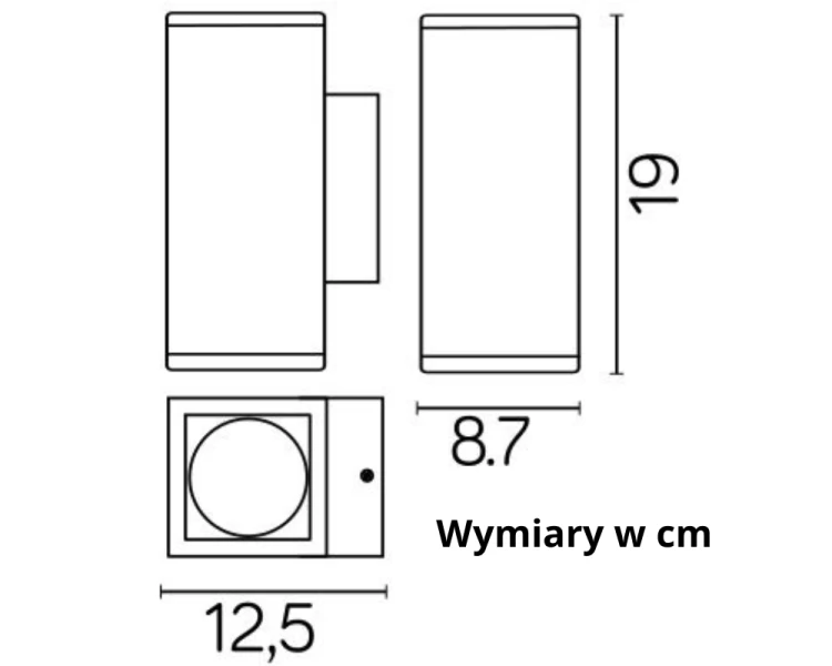 Kinkiet dwukierunkowy na dwie żarówki GU10 lampa MIDI M1460DG - 4