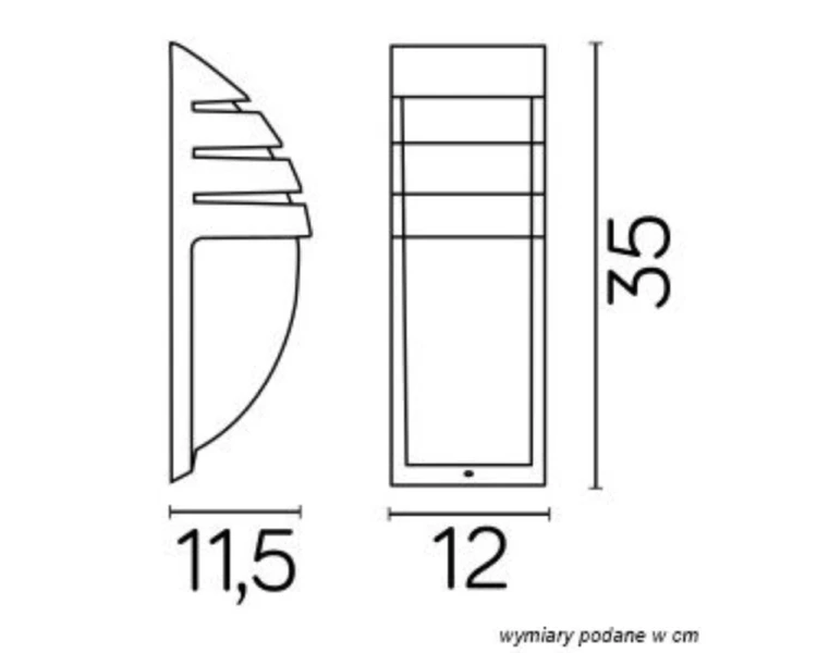Lampa na elewację kinkiet na zewnątrz 35cm srebrny CITY 1836 AL - 3