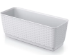 Doniczka rattan z podstawką biała 39 cm Ratolla P