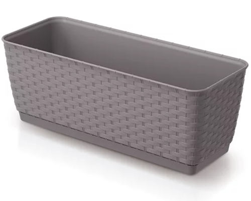 Doniczka długa z podstawką mocca 39 cm Ratolla P