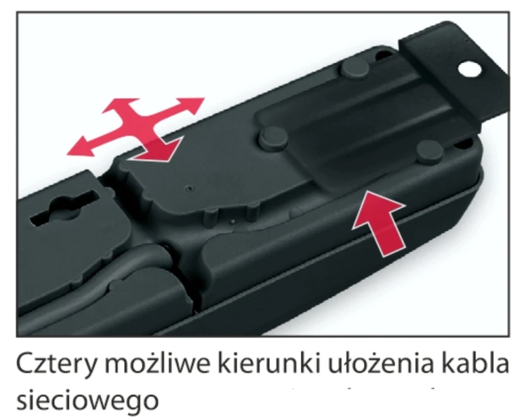 Listwa antyprzepięciowa wtyczka prosta 5 gniazd 3m czarna ACAR F5 - 3