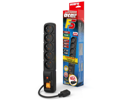 Listwa zasilająca do UPS ze złączem IEC 1,5m ACAR F5 - 2