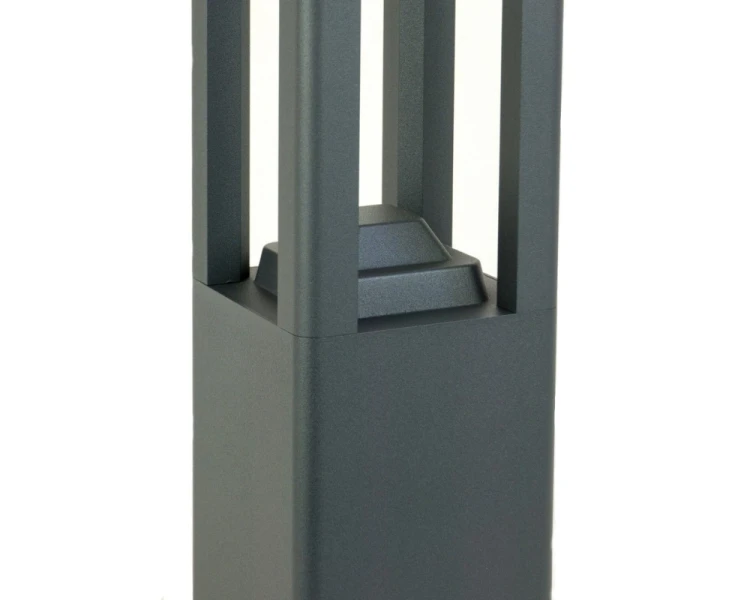Lampa ogrodowa słupek kwadratowy ciemny popiel 80 cm Fan KW FKW-800