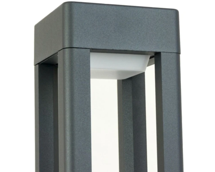 Lampa ogrodowa słupek kwadratowy ciemny popiel 80 cm Fan KW FKW-800