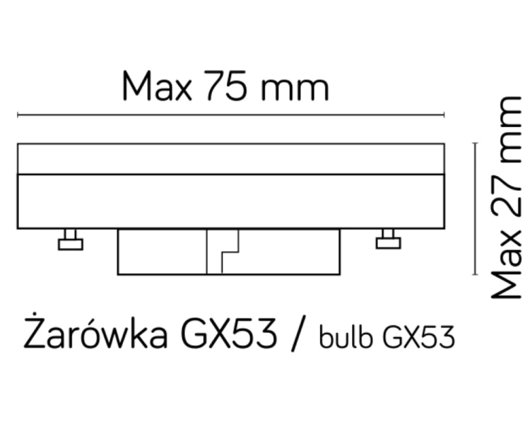 Lampa ogrodowa słupek kwadratowy ciemny popiel 80 cm Fan KW FKW-800 rys techniczny żarówki .png