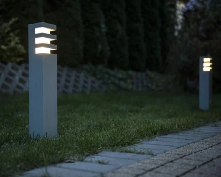 Słupek ogrodowy lampa stojąca 50cm srebrna RADO 2 AL - 4