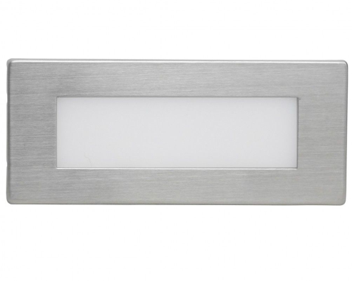 Lampa ogrodowa wpuszczana w ścianę prostokątna 6x13cm Inox E 04