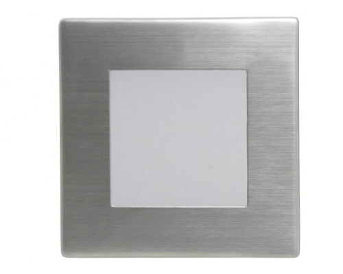 Lampa ogrodowa wpuszczana w ścianę kwadratowa 8x8cm Inox F 04