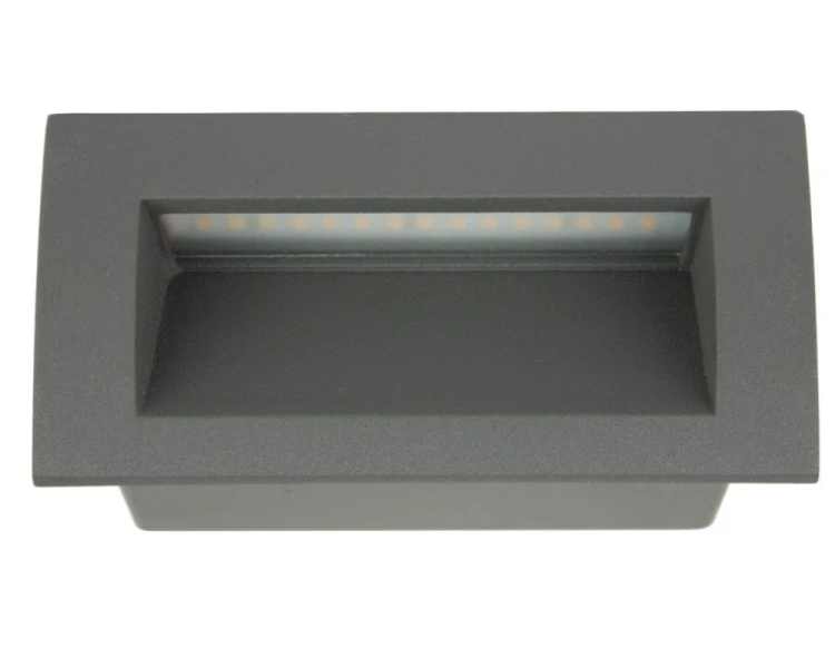 Lampa na murek do zabudowy prostokątna 7x14cm M2031
