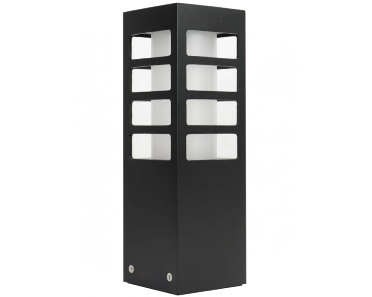Lampa ogrodowa słupek kwadrat 25cm czarny RADO III 3 BL