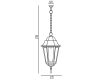 Lampa wisząca do ogrodu na łańcuchu 82cm czarna Retro Classic II K 1018/1/DH rysunek techniczny.png