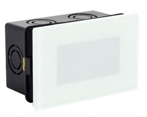 Lampa do zabudowy w elewacji szklana prostokątna 7x11cm MG01