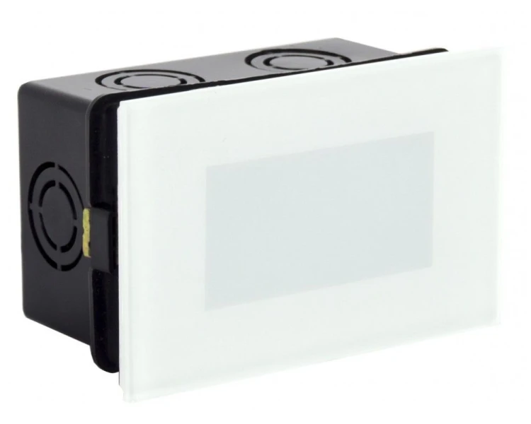 Lampa do zabudowy w elewacji szklana prostokątna 7x11cm MG01