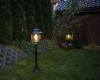 Lampa elewacyjna do ogrodu okrągła czarna Prince K 3012/1/O aranżacja