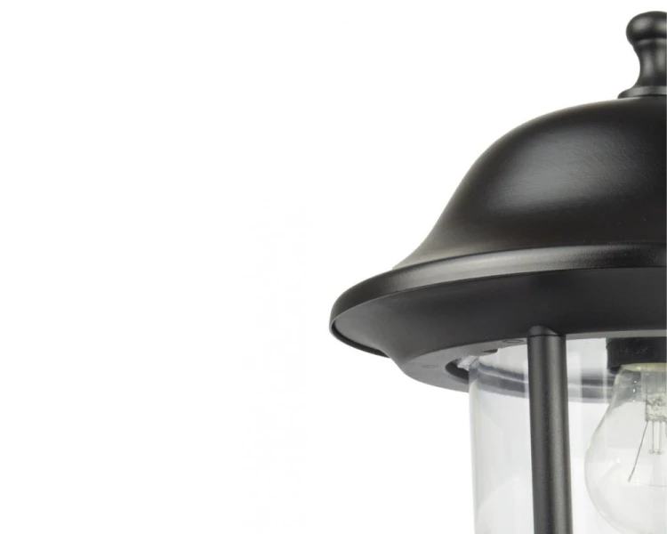 Lampa elewacyjna do ogrodu okrągła czarna Prince K 3012/1/O G