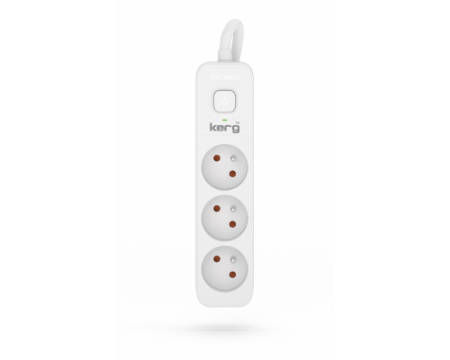 Listwa zasilająca z wyłącznikiem 3 gniazda 5m 16A/250V Kerg M02381