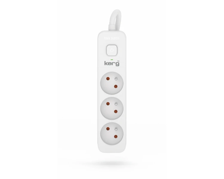 Listwa zasilająca z wyłącznikiem 3 gniazda 5m 16A/250V Kerg M02381