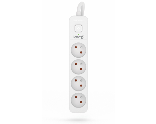 Przedłużacz z wyłącznikiem do domu 4 gniazda 1,5m 16A/250V Kerg M02395