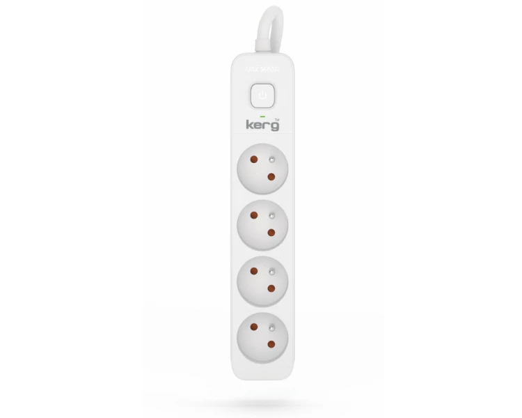 Przedłużacz z wyłącznikiem do domu 4 gniazda 1,5m 16A/250V Kerg M02395