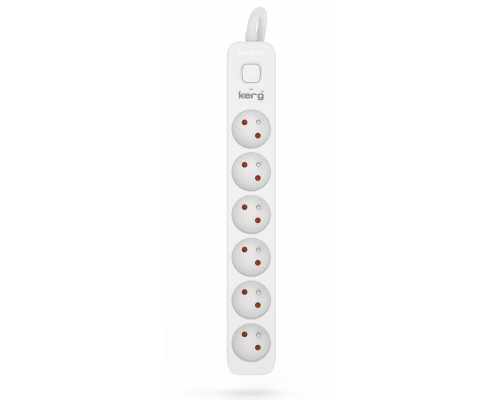 Przedłużacz z wyłącznikiem 6 gniazd 3m 16A/250V Kerg M02410