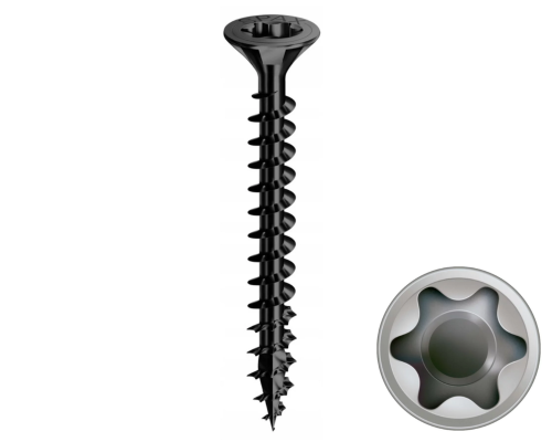 Wkręt uniwersalnyczarny stożkowy SPAX TX.png