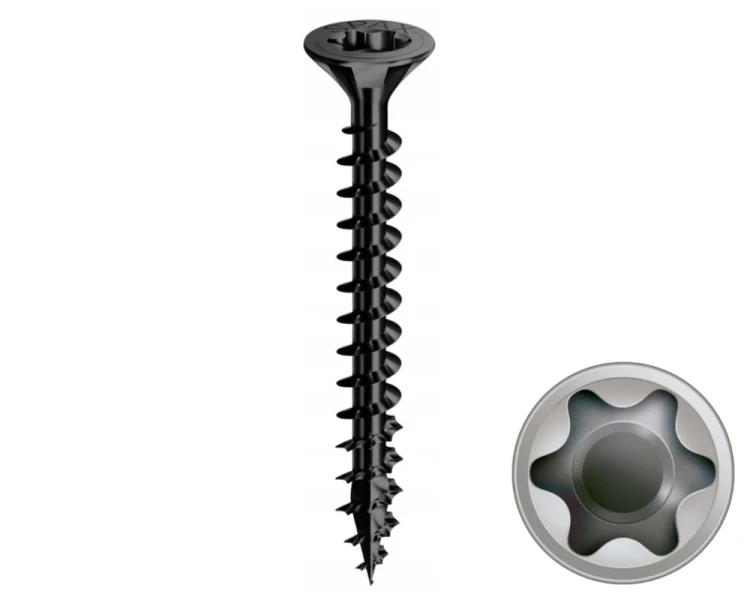 Wkręt uniwersalnyczarny stożkowy SPAX TX.png