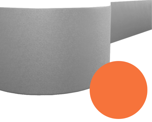 Odbojnica elastyczna 16 cm x 4,5 mb pomarańczowa Flat